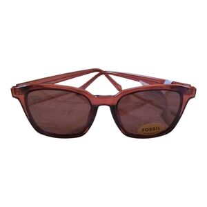 Fossil Semi Cat Eye Brown Sunglasses For Women NEW